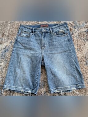 Judy Blue Amaya Distressed Bermuda Jean Shorts